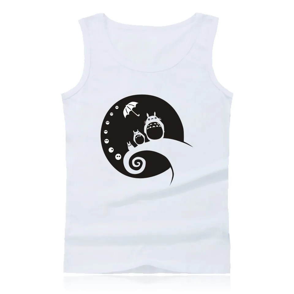

Cartoon Totoro bodybuilding tank tops summer vest fashion fitness sleeveless shirt oversize crewneck tank top men casual clothes