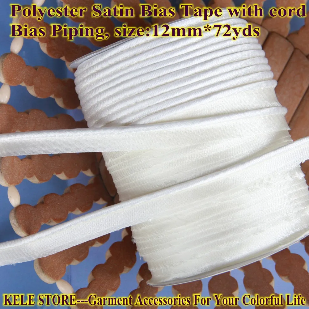 Бесплатная доставка-полиэфирная атласная лента с косым шнуром Размер: 12 мм * 72