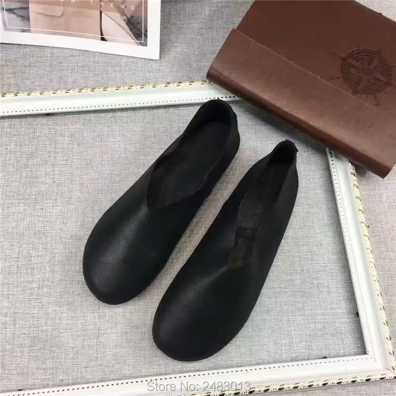 Женские туфли в стиле ретро SexeMara Повседневные Удобные из мягкой воловьей кожи