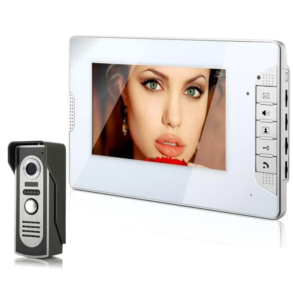 V70E1M2-1V1 SmartYIBA lcd TFT видео домофон для личных домов 1000TVL Видео дверной замок ночного видения камера Hands Free дверной телефон - Цвет: V70E1M2-1V1