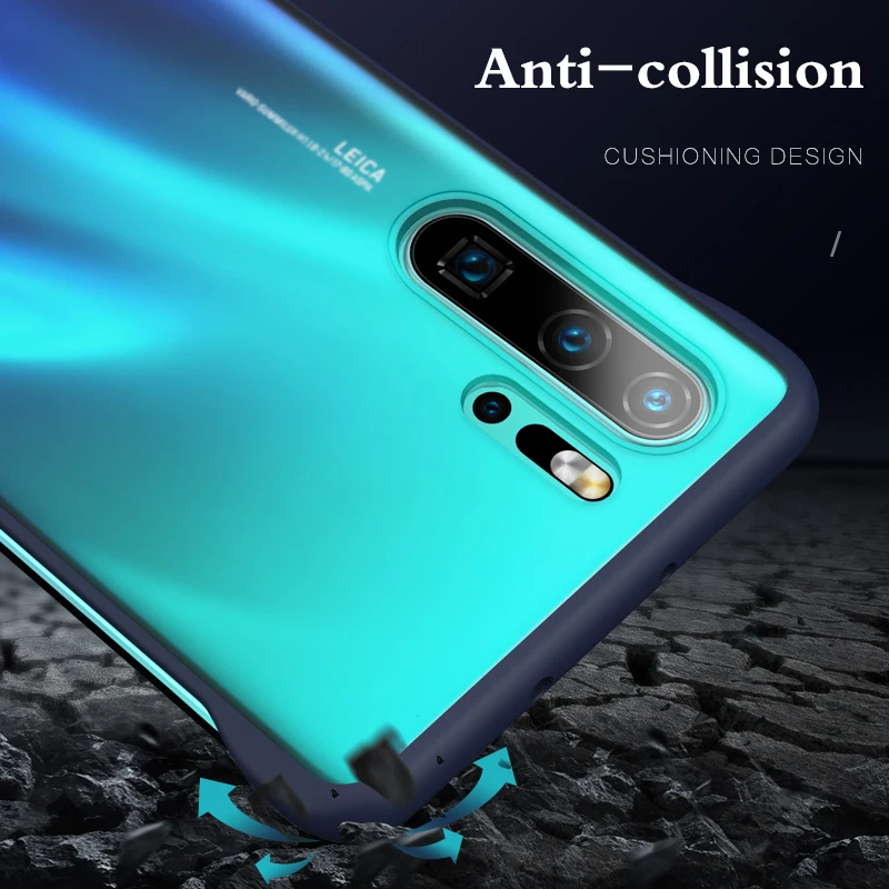 Case For Huawei P30 Pro Slim Transparent Frameless Matte hard Shockproof Back Cover P20 |