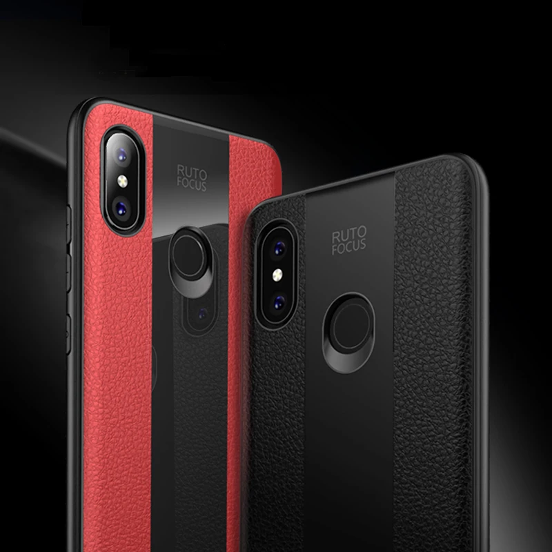 Vpower Luxury Case For Xiaomi Mi Mix 3 Leather Soft Silicone Plexiglass Armor CASE Phone Back Cover |