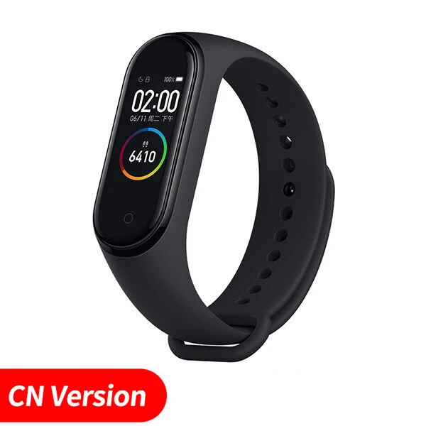 Новейший смарт цветной браслет Xiaomi Mi Band 4 фитнес Браслет С Пульсометром 135 мАч