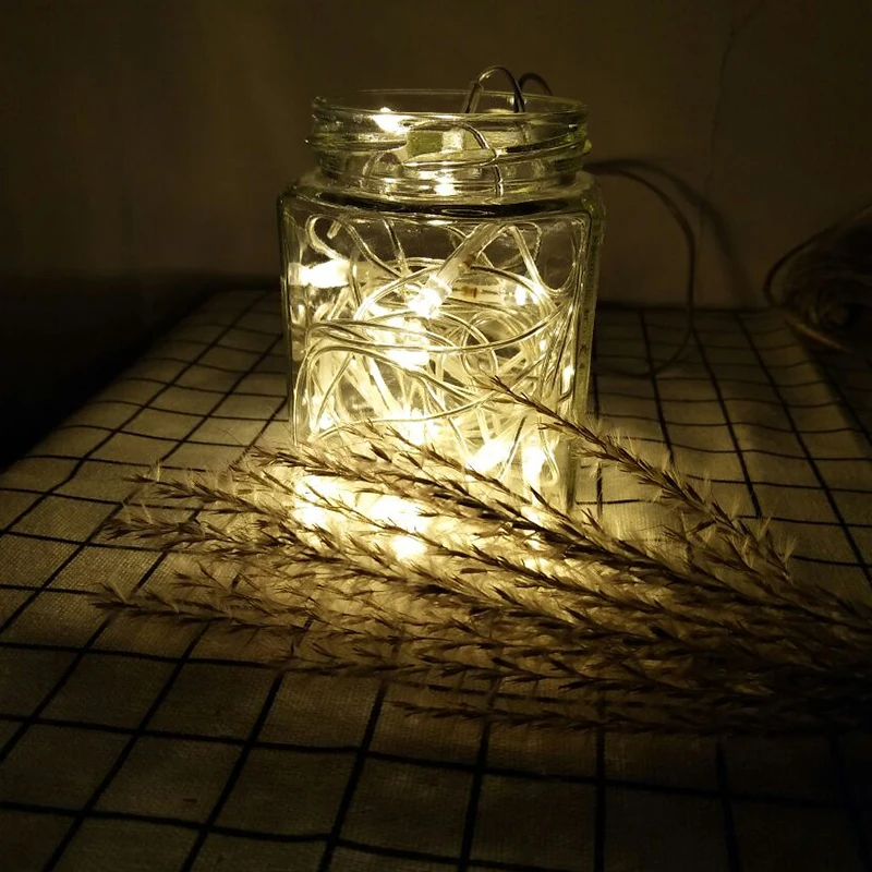 1.2 м Батарея работает Гирлянды светодиодные огни Рождество дерево Фея Свадьба