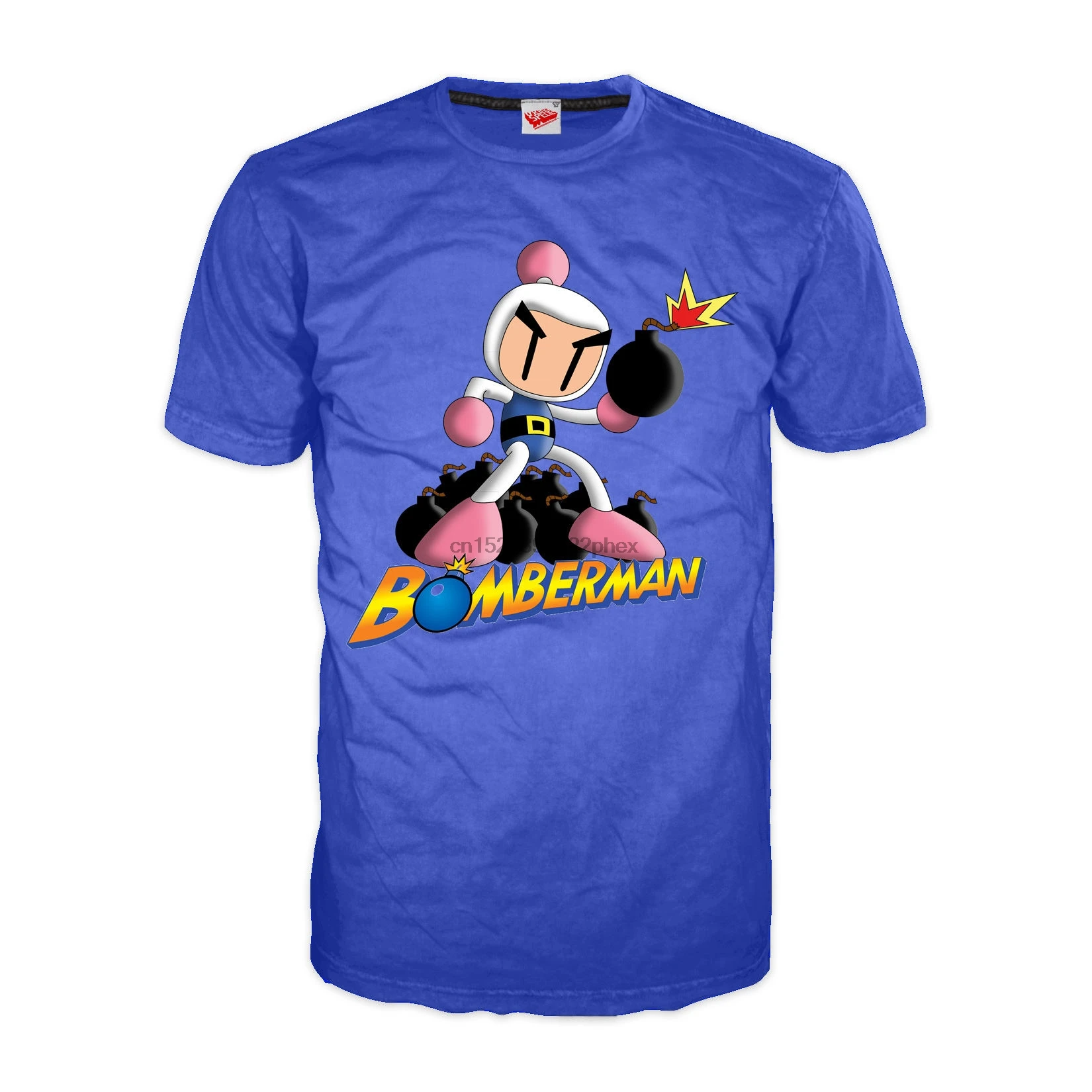 Официальная Мужская футболка Konami Bomberman с бомбардировкой (Королевский синий) |