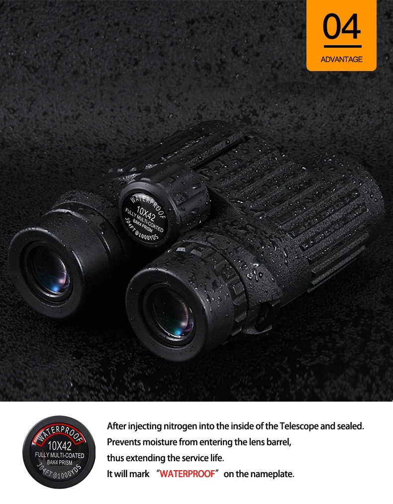 Eyeskey 8x42 водонепроницаемый бинокль с высоким разрешением настоящая оптика идеальный выбор для кемпинга охоты просмотра дикой природы