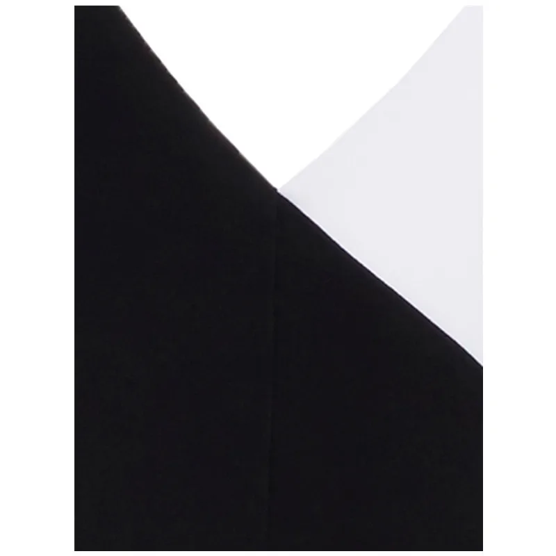 Комбинезон для Для женщин Лоскутная V вырез горловины Высокая талия комбинезон