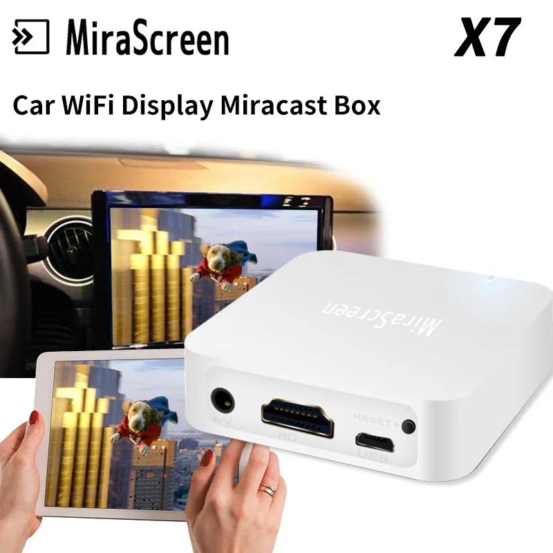 Для IOS Android X7 автомобильный wifi Дисплей wifi зеркальная коробка зеркальная ссылка для автомобиля/домашнего видео аудио Miracast DLNA Airplay Зеркальное отображение экрана