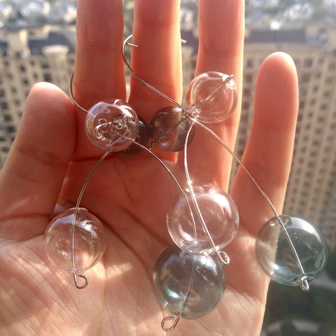 Уникальные длинные серьги с пузырьками Artsy для женщин, 2019 Оригинальный стеклянный шар