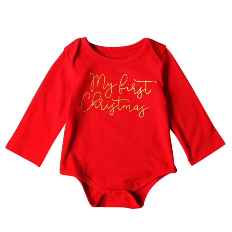 Хлопковый комбинезон для новорожденных мальчиков и девочек рождественское боди