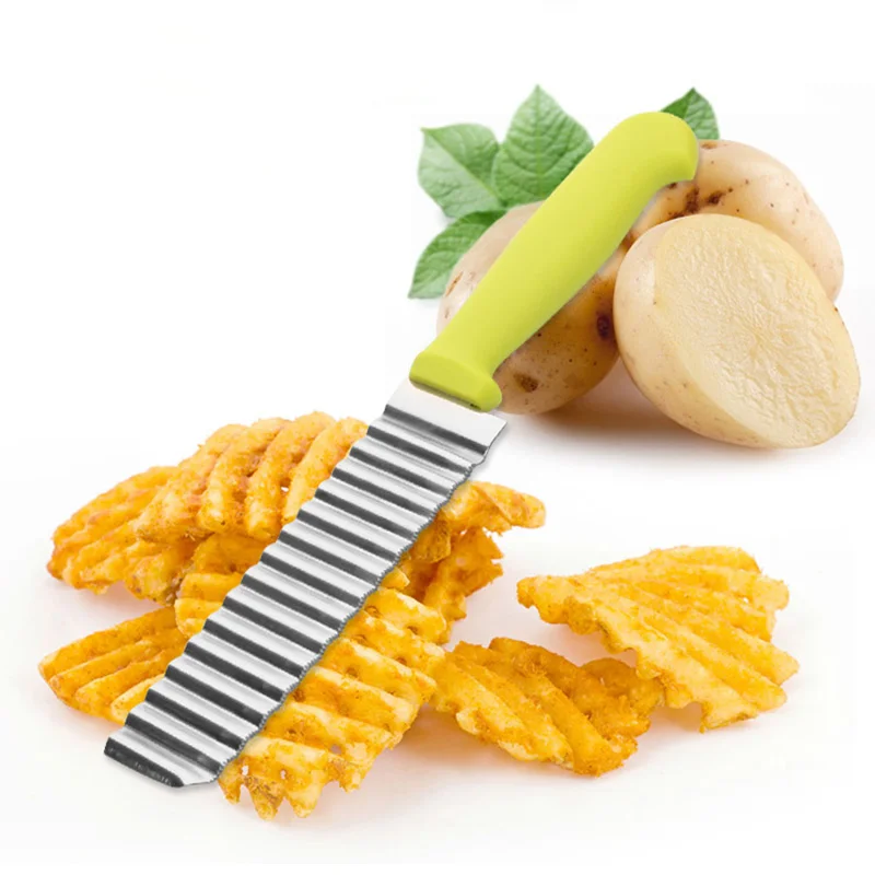 QuickDone Нержавеющая сталь производства картофельных чипсов типа волнообразный