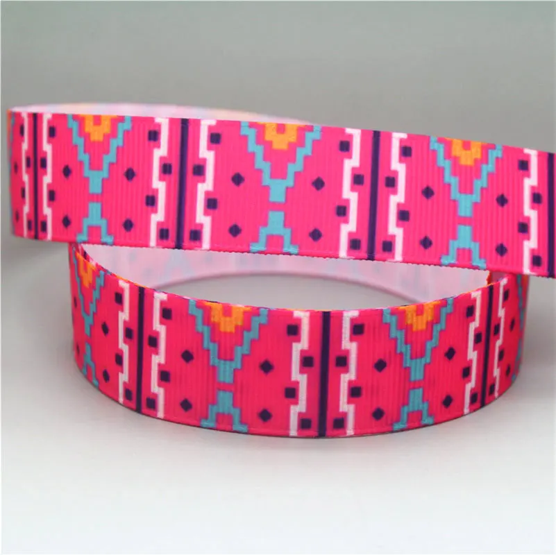 DHK 7/8 '✐ ярдов этнический плед Печатный grosgrain ленточный аксессуар бант для