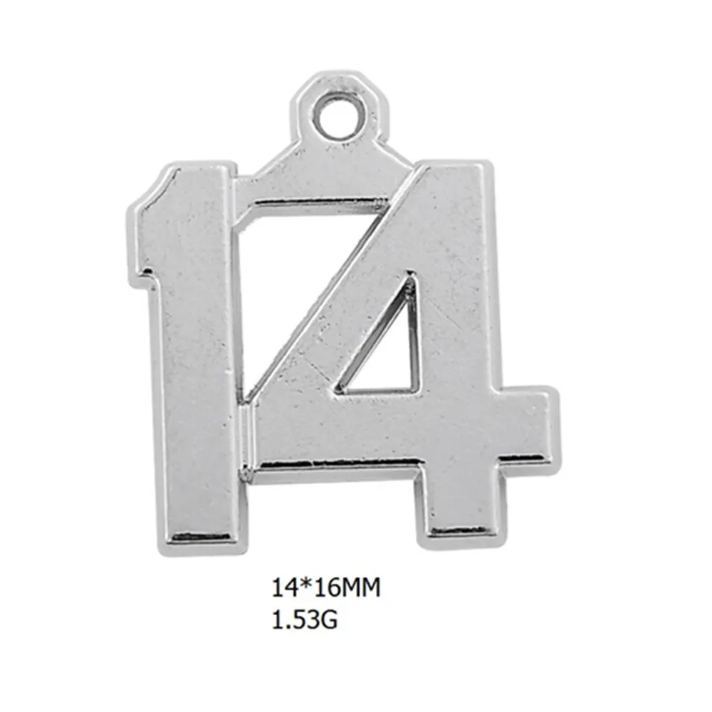 Teamer 20 шт. 10 19 счастливых цифр Шарм с днем рождения для DIY ожерелья изготовления