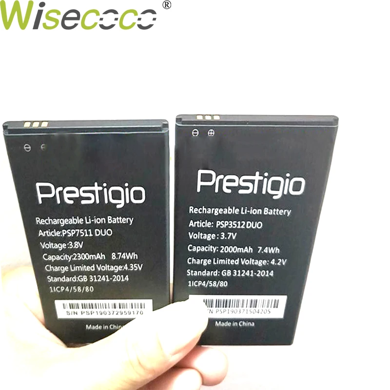 WISECOCO батарея для Prestigio Muze PSP7511 PSP3512 DUO телефон новейшее производство высокое качество батарея с номером отслеживания