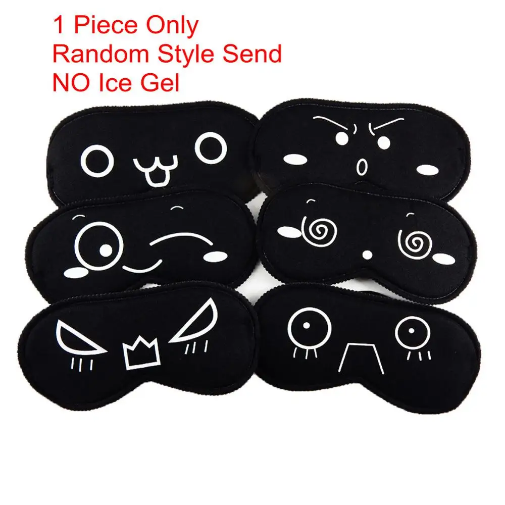 1PC Only Random Sent Милая мультяшная маска первой помощи для сна с кошачьим глазом, удобный ледяной компресс, гель для отдыха в путешествии, тени для глаз, повязка на глаза - Цвет: 1PC Only Random Sent