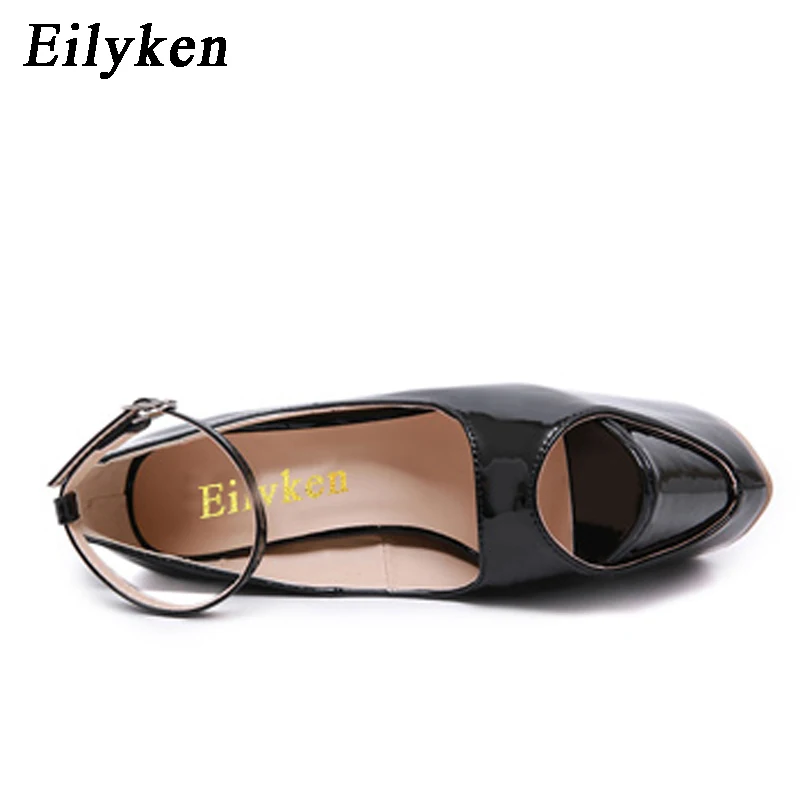 Eilyken/пикантные туфли-лодочки с пряжкой; Свадебная Женская Фетиш-обувь; выразительные женские туфли-лодочки; женские туфли-лодочки на очень высоком каблуке 19 см для стриптиза
