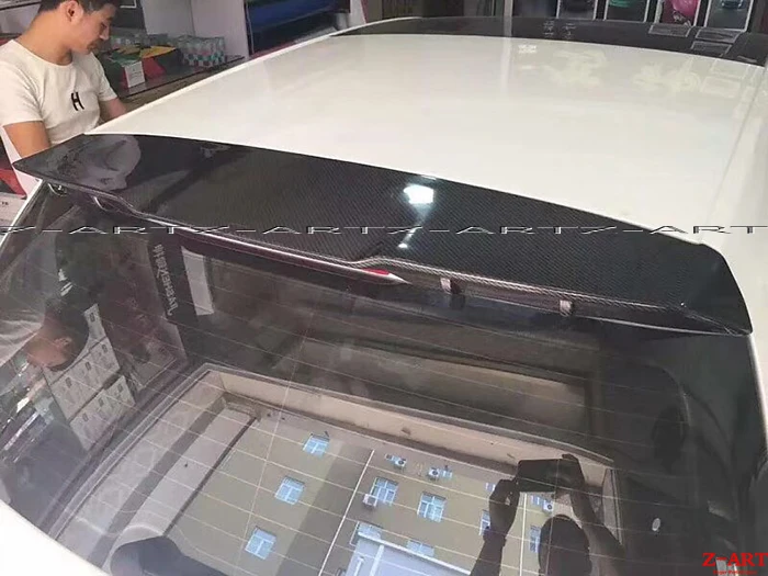 Z-ART Для ABT спойлер на крыше кабины 2014-2106 Golf 7 углеродного волокна задний для VW