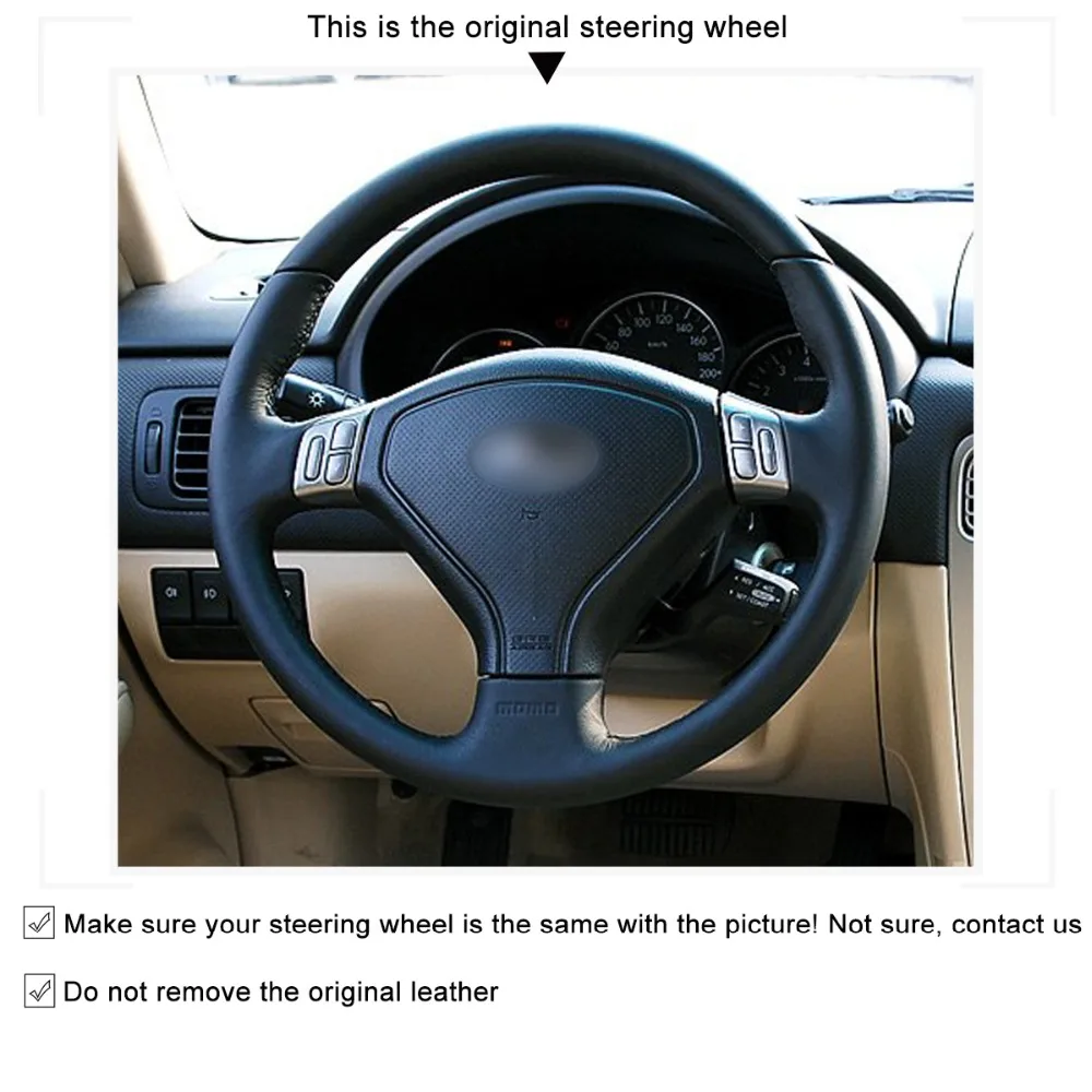 MEWANT черная крышка рулевого колеса из искусственной замши для Subaru Forester 2005 2006 2007