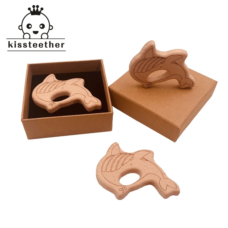 Деревянный Прорезыватель для зубов Акула из бука | Мать и ребенок