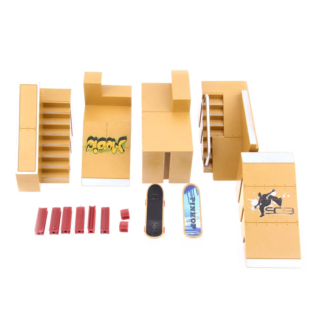 Фингерборды 5 шт. скейт набор в виде парка рампы части для Tech Настольный пальцевый