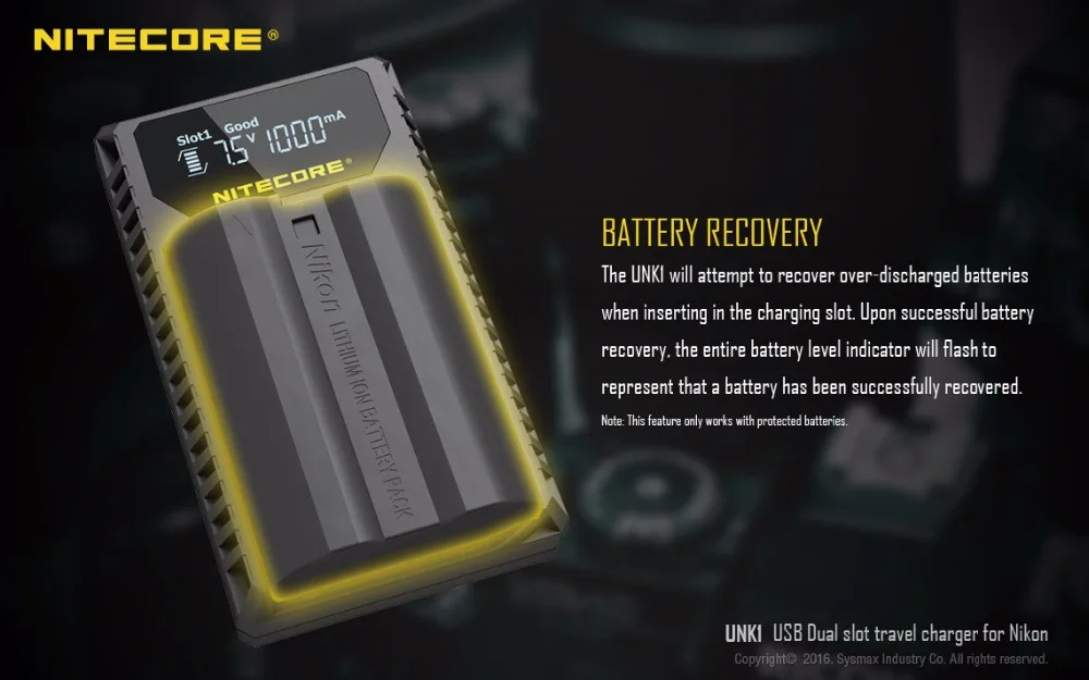 Nitecore UNK1 USB двойной слот Зарядное устройство для Nikon Камера Батарея EN-EL14 EN-EL14a EN-EL15 D750 D810 D610 DF D7100 D7000 D5100 D600