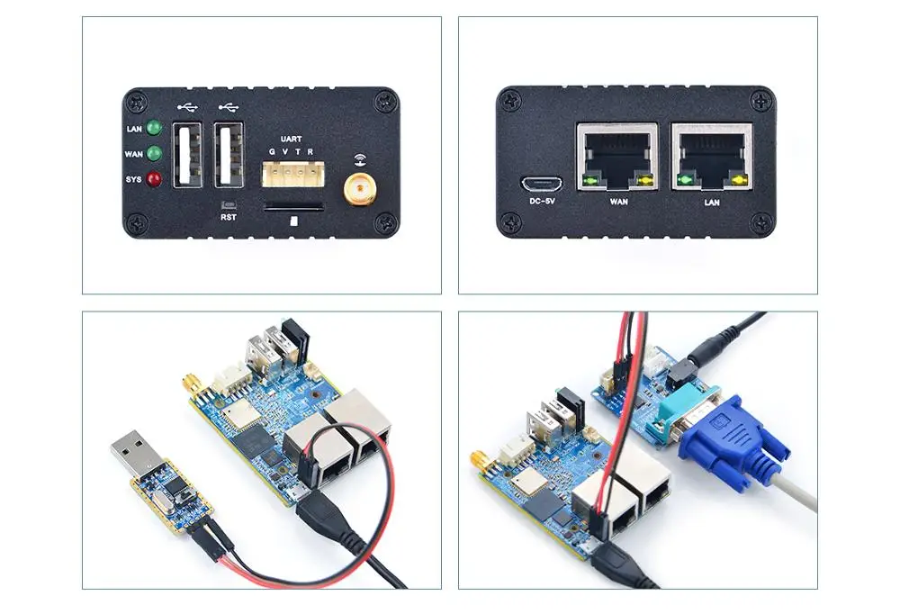 RealQvol FriendlyARM ELEC NanoPi R1 Allwinner H3 Gbps Ethernet встроенный Wifi Bluetooth OpenWRT