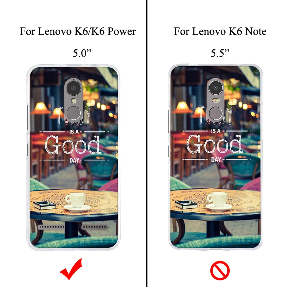 Soft TPU Cases for Lenovo K6 Power Case Cover Silicone shell skin For lenovo k6 k6power K 6 Cute Phone Bag | Мобильные телефоны и