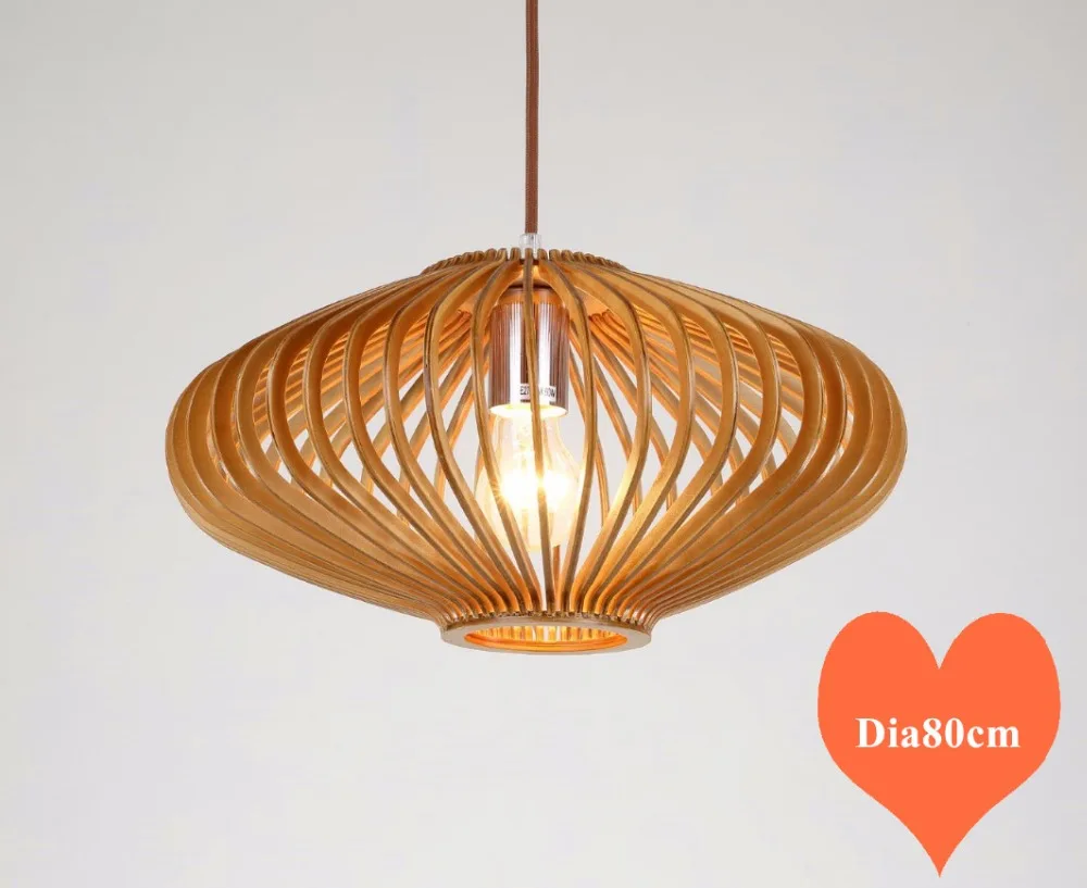 

Классические подвесные светильники ручной работы в сельском стиле с Желтыми Деревянными ЧИПАМИ E27, светодиодсветодиодный 3 лампы для кафе, ...