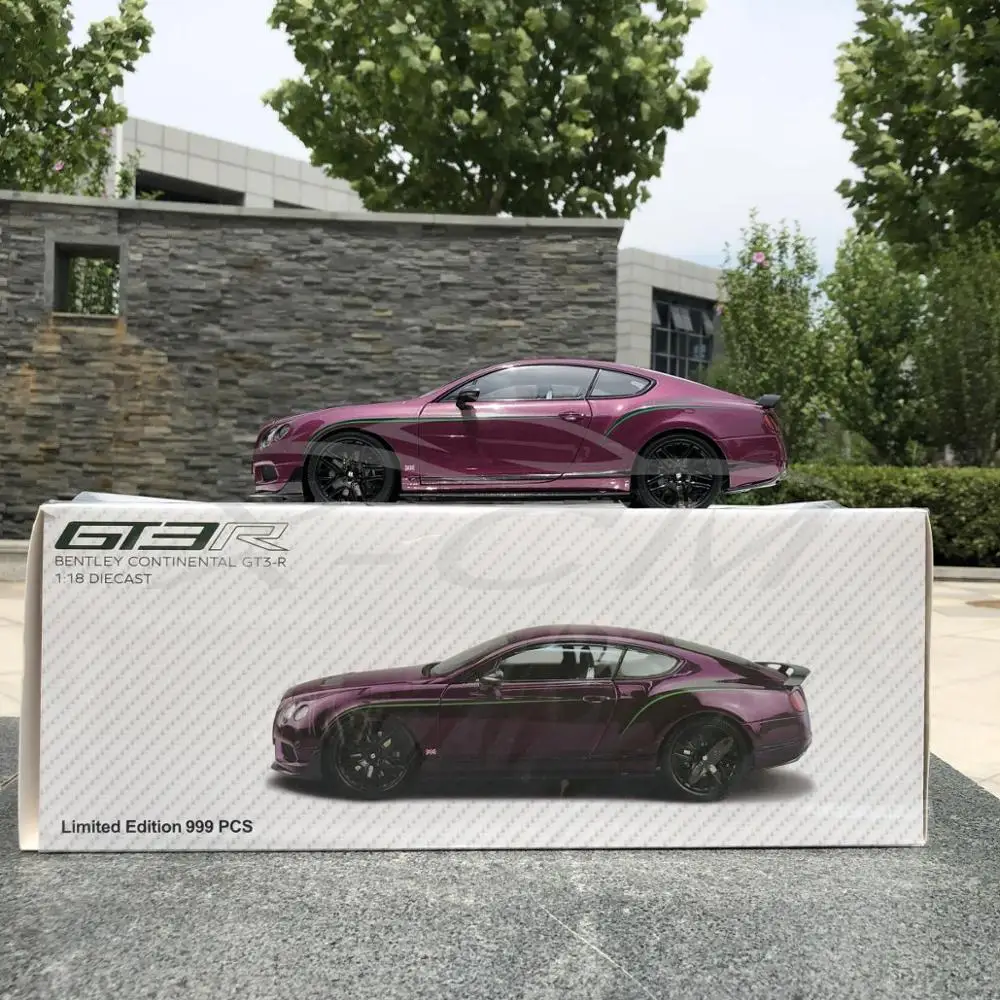 Литая под давлением модель автомобиля Почти настоящий Bentley Континентальный GT3-R ограниченная 1:18(фиолетовый)+ маленький подарок