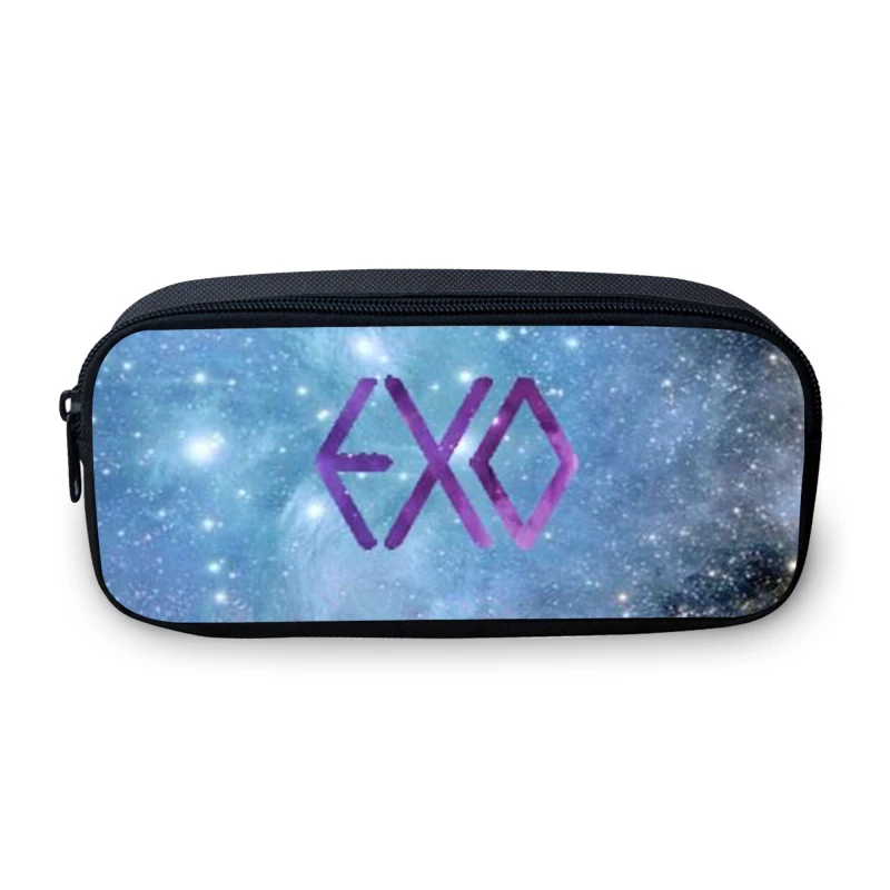 Синий VEEVANV EXO письмо пинт пенал для девочек школьная кошельки милый мультфильм кошелек модная детская сумка для хранения Для женщин большой кошелек - Цвет: Синий