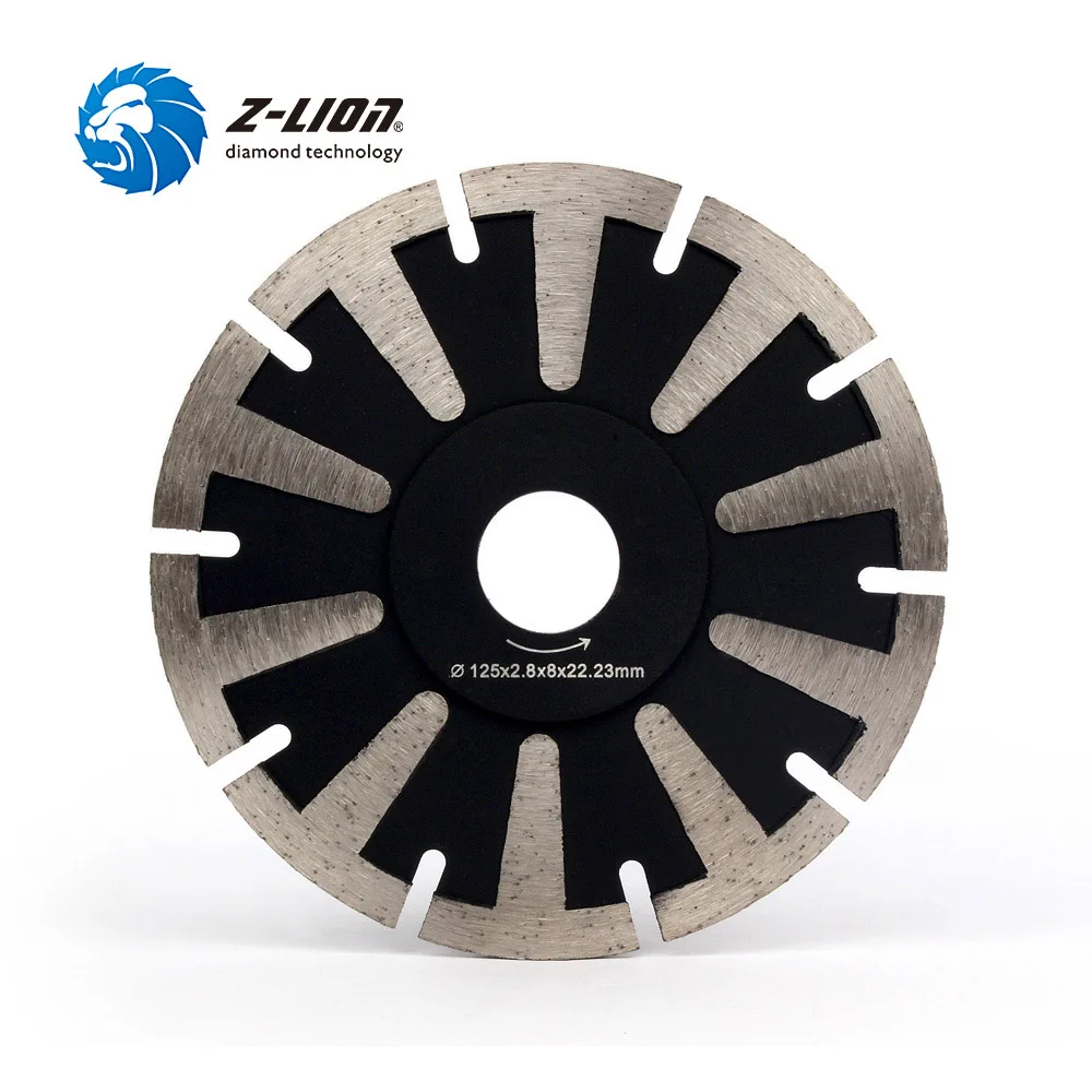 

Z-LION 5" Diamond Saw Blade T Segment Granite Stone Concrete Cutting Disc Professional Fast Cutting Tool Circular Saw Blade