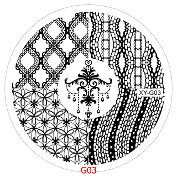 G03 Kimcci 1 шт. Новогоднее изображение пластина для стемпинга для нейл-арта модный пластиковый трафарет DIY 3D шаблон лак Красота Маникюр макияж инструменты - Цвет: G03