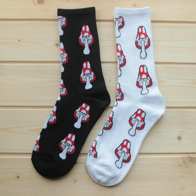 1 пара мужские гольфы в стиле ретро с принтом грибов|knee socks men|brand men socksmen brand |
