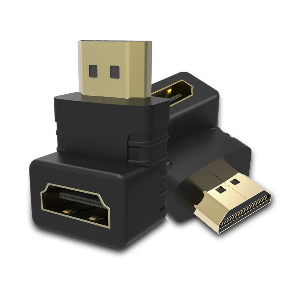 Высокое качество 90 градусов HDMI Мужской к HDMI Женский кабель адаптер конвертер V1.4 1080P для HDTV