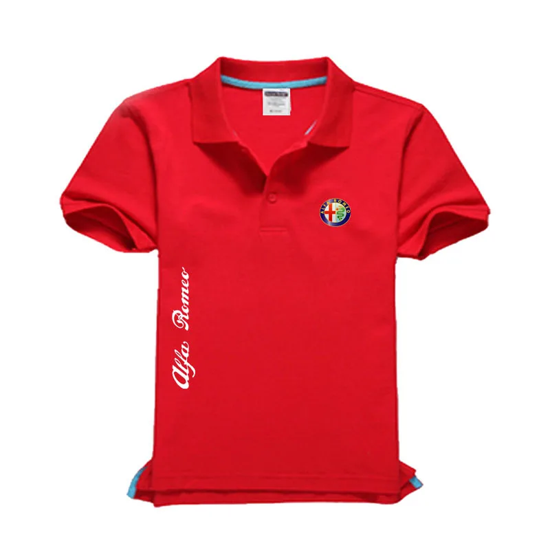 Новый Alfa Romeo Логотип Для мужчин рубашка поло из чистого хлопка Высокое качество