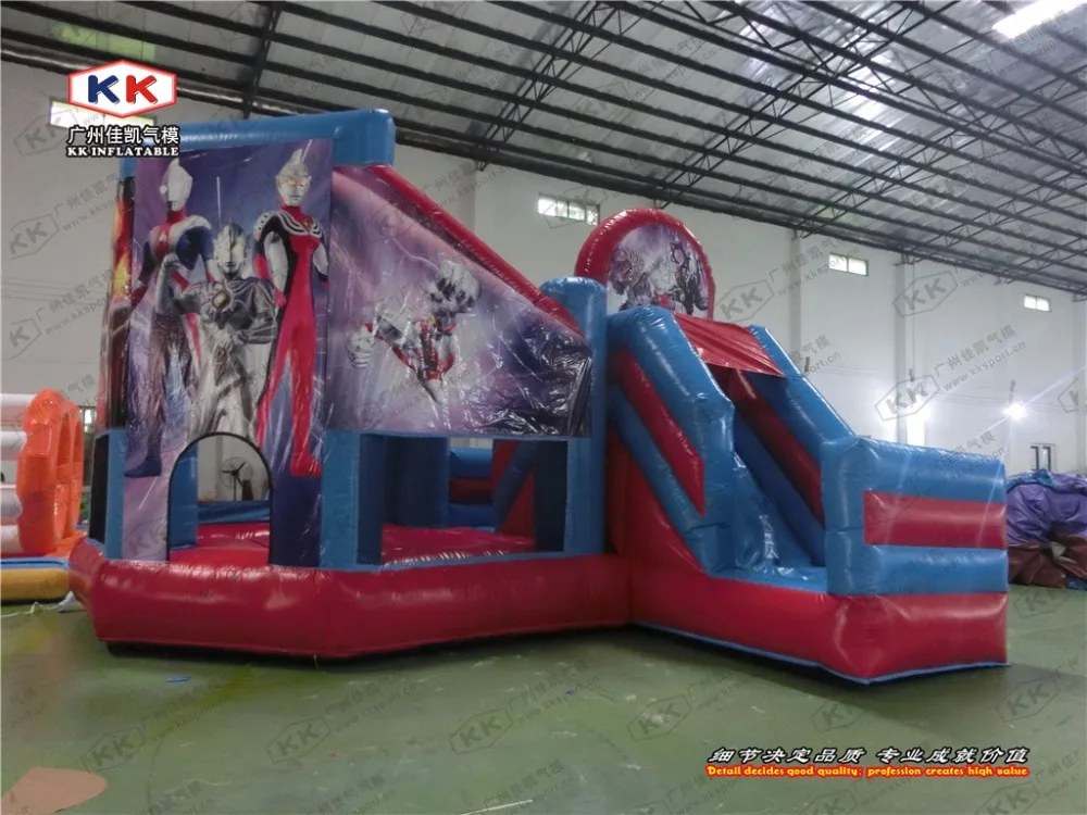 Надувной батут с мультяшными персонажами комбинированная дешевая