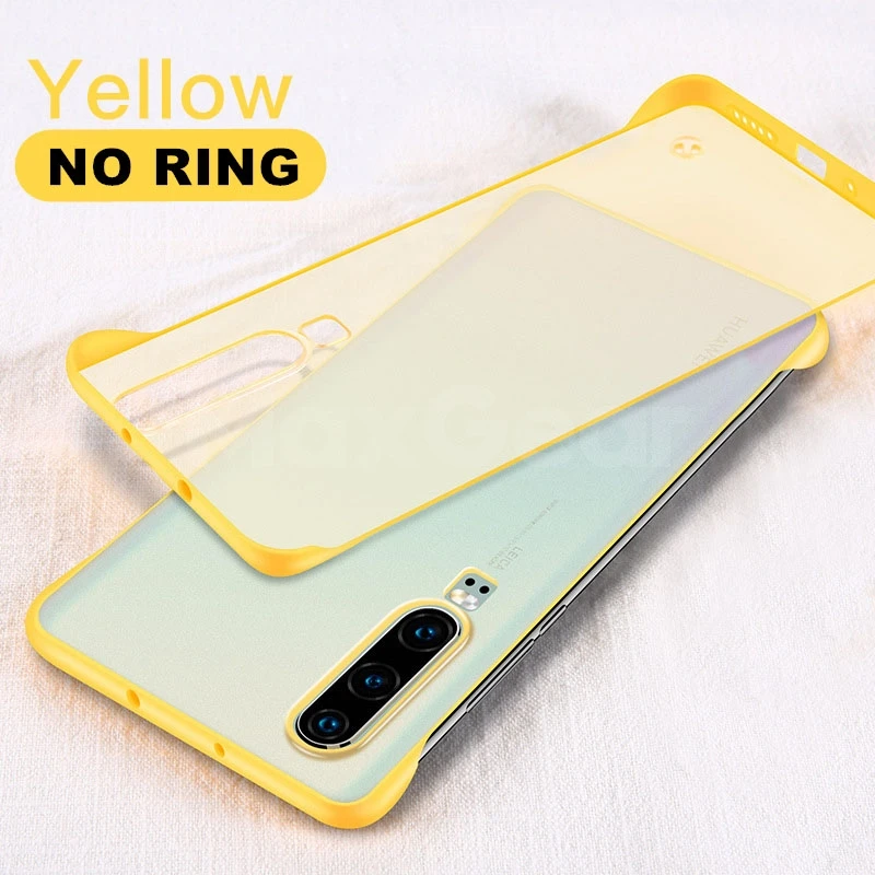 Yellow No Ring Чехол-Бампер для huawei P20 P30 Pro Lite, прозрачный гибридный чехол с кристаллами для Honor mate 10 20 Pro Nova 3 3i 4 5 5i, чехол-рамка с кольцом - Цвет: Yellow No Ring