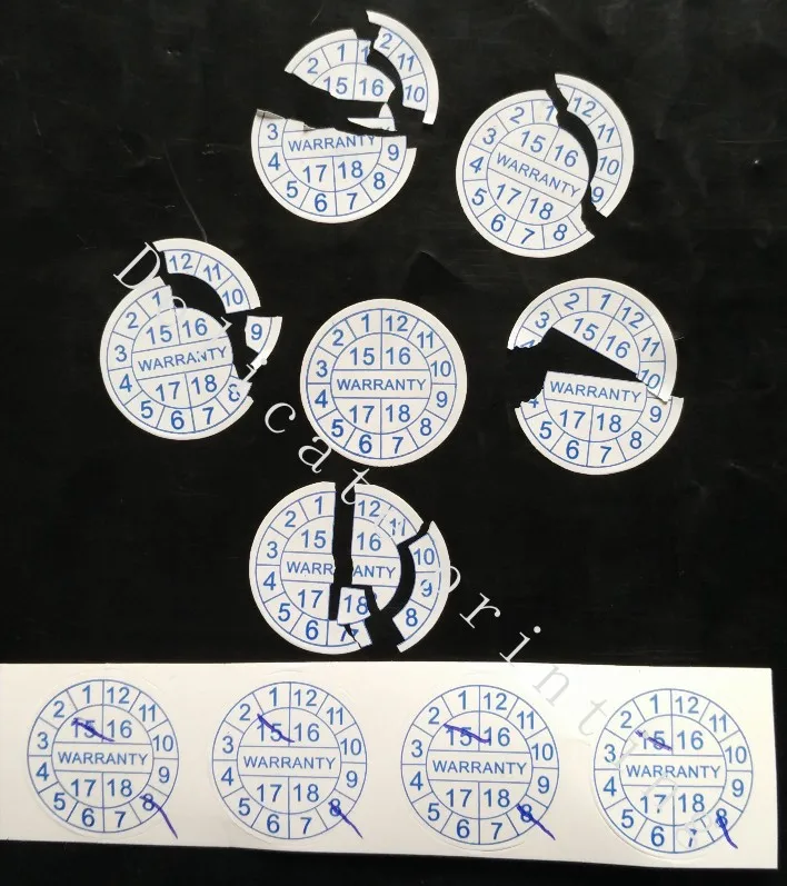 

500pcs/lot Warranty sealing label sticker void if tampered, diameter 2cm