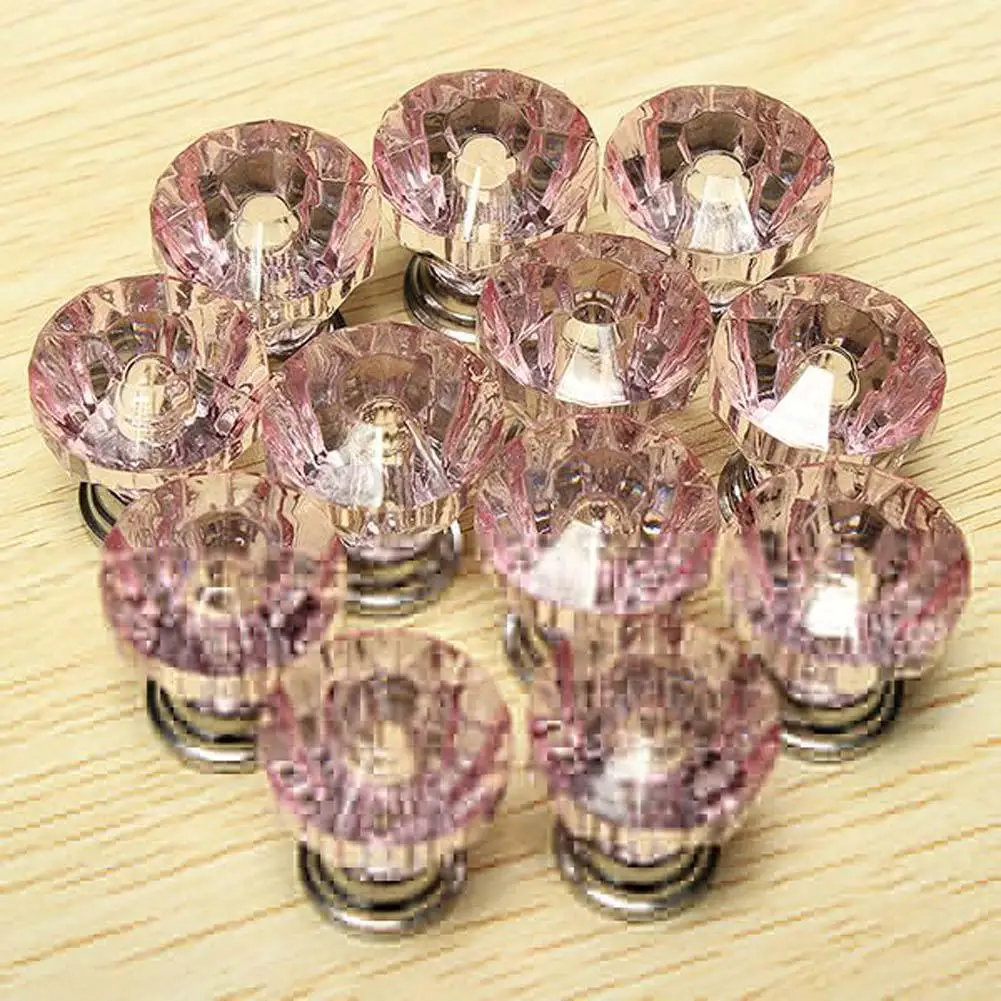 12X ручка для шкафа из хрустального стекла в форме розового бриллианта PML|glass cabinet
