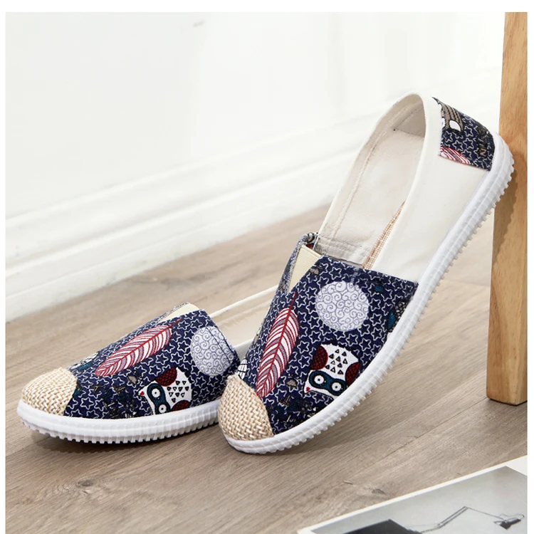 2018 женская обувь Туфли без каблуков с милой совой Спортивная каблука Обувь