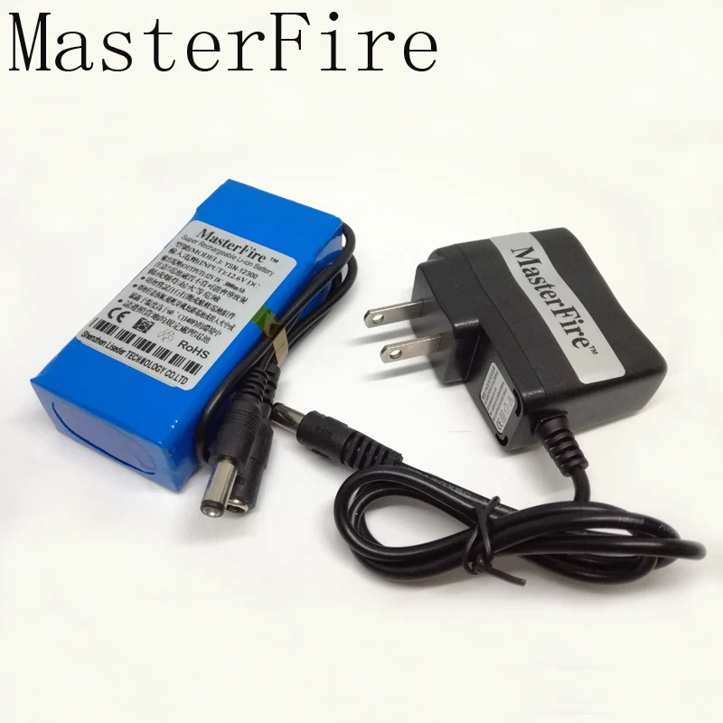 MasterFire 10 шт./лот Портативный Super 12 в 3000 мАч перезаряжаемый литий ионный аккумулятор