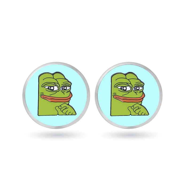 2018 new hot Frog Pepe Stud Earrings Feels Bad Man Sad Good Pop Culture Jewelry Christmas gift | Украшения и аксессуары