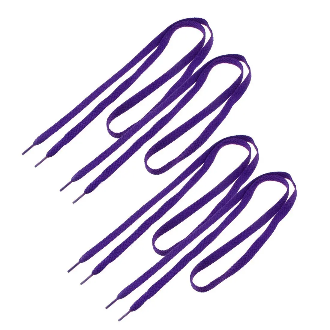 

Shoes String Flat Shoelaces Purple 2 Pairs for Women Men