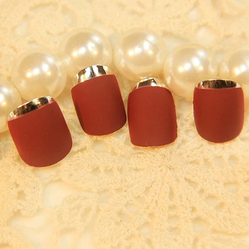 24 Шт. Искусственный Типсы Полный Поддельные Матовая Текстура Французский Nail Art