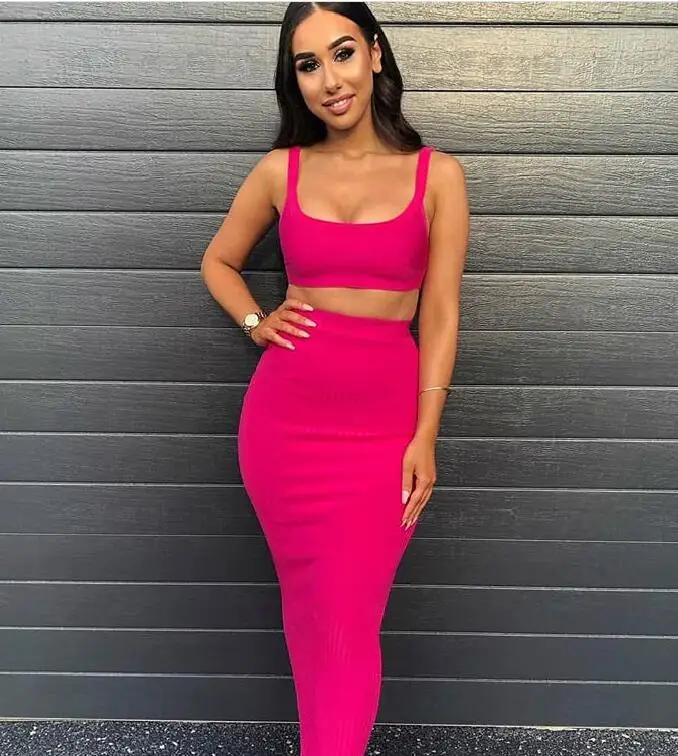 Высокое качество сексуальное длинное Бандажное платье с круглым вырезом 2