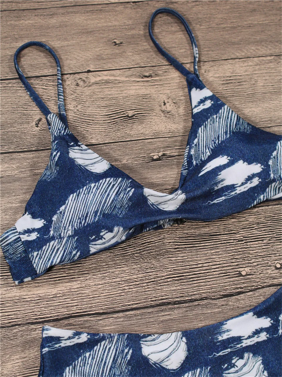 Принт комплект бикини Мягкий bikiniwomen's бразильский купальник push up для женщин
