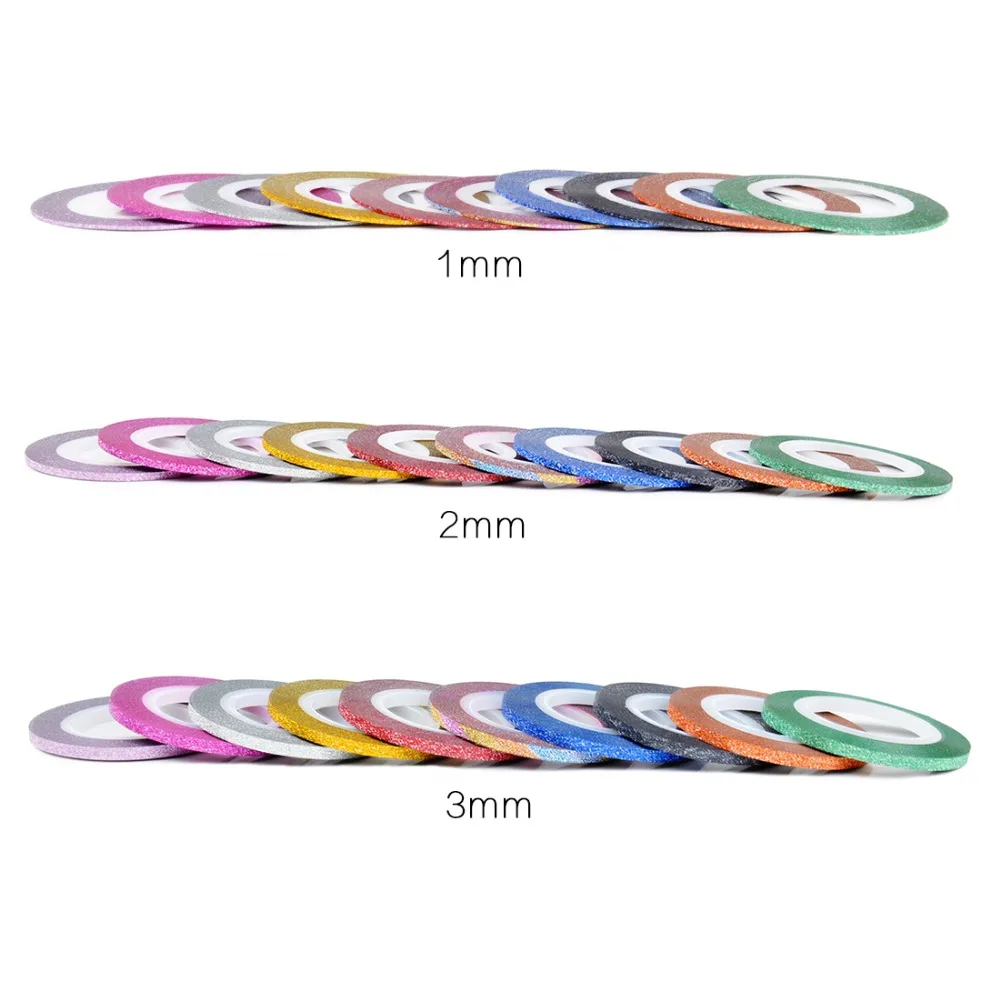 Biutee 1 рулон смешанные цвета скраб металл золото серебро мм 2 3 полоски для ногтей