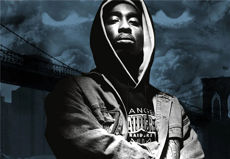 2Pac Тупак Шакур хип-хоп, певица плакат Водонепроницаемый фотографического Бумага плакат афиша ZS012