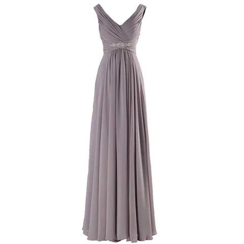 Женское длинное вечернее платье, элегантное шифоновое платье Королевского синего цвета для свадьбы и выпускного вечера, 2020