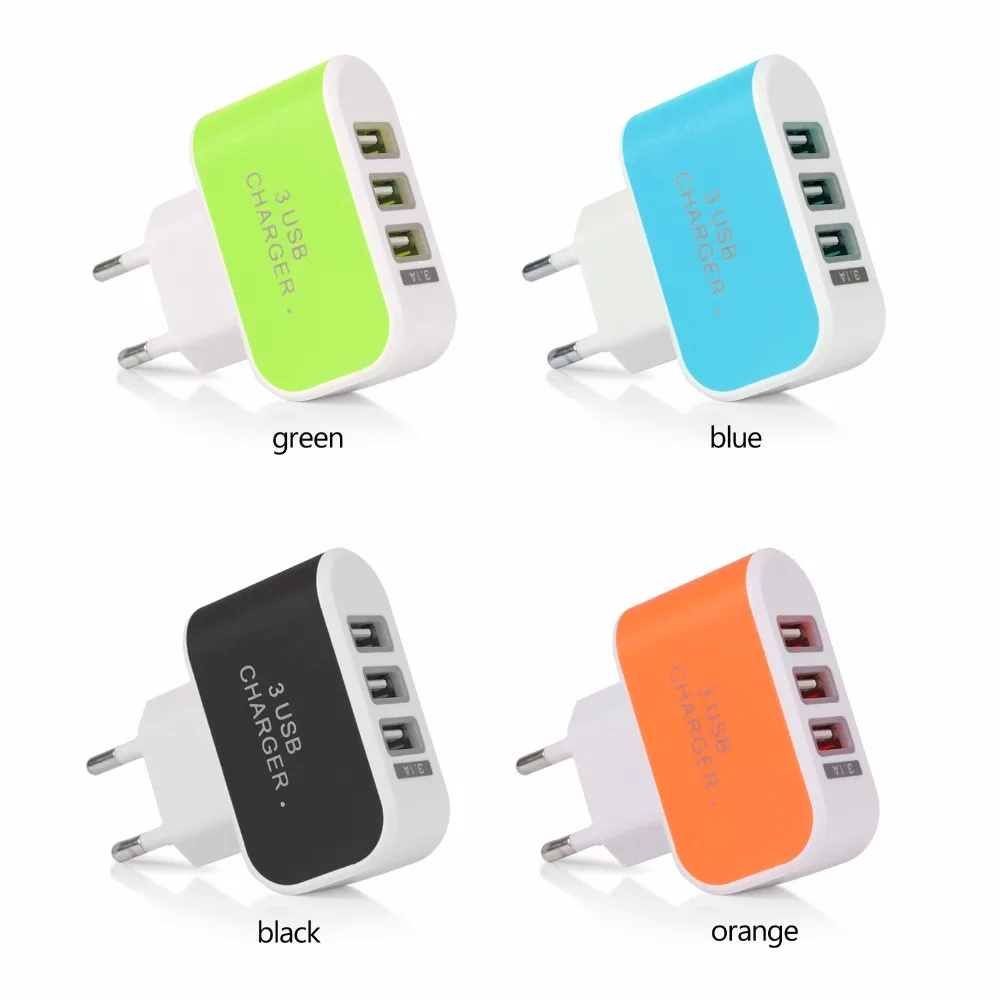 Powstro 3 USB-порты и разъемы Micro USB зарядное устройство зарядное устройство HUB EU US Plug для Samsung Для xiaomi Зарядное устройство для Iphone и всего смартфона